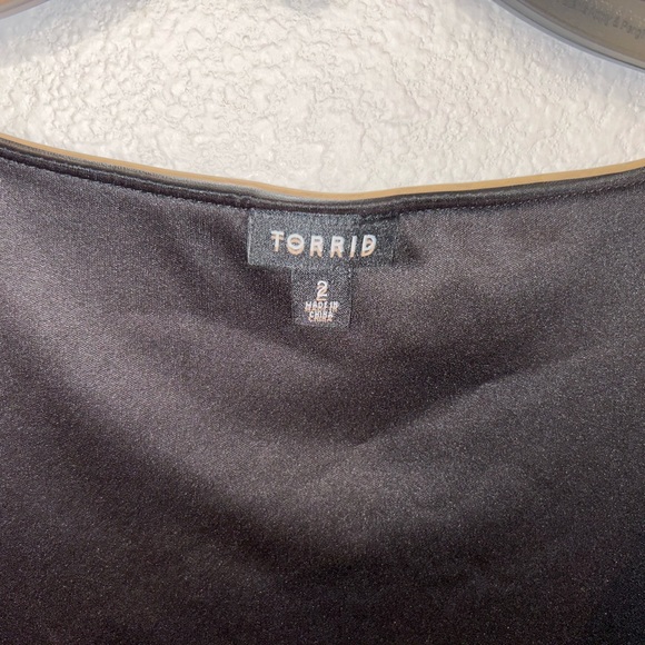 Torrid Faux Leather Peplum Top - Picture 3 of 4